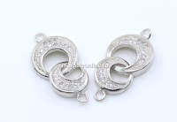 Link Forever together cu cristale, argint 925 placat cu rodiu, 21mm - x1