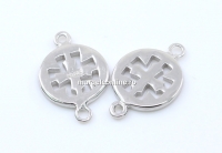 Link cruce, argint 925 placat cu rodiu, 15mm - x1