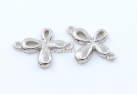 Link fluture, argint 925 placat cu rodiu, 12.5mm - x1