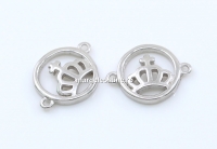 Link coroana, argint 925 placat cu rodiu, 12mm - x1