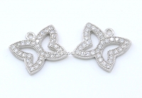 Pandantiv fluture, argint 925 placat cu rodiu, 11mm - x1