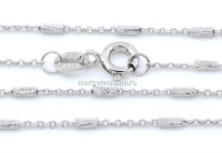 Lant zale ovale, argint 925 placat cu rodiu, 45cm - x1