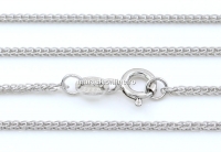 Lant impletit, argint 925 placat cu rodiu, 45cm - x1