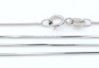 Lant snake patrat, argint 925 placat cu rodiu, 45cm - x1