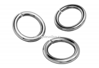 Zale nesudate argint 925 placate cu rodiu, 3.8x0.8mm - x10