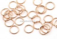 Zale sudate argint 925 placate cu aur roz, 5x0.5mm - x10