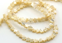 Margele sidef natural golden sand, stea, 6mm