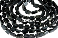 Margele turmalina neagra, piatra naturala bruta, 9-12x9mm