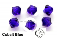 Preciosa, margele bicone, cobalt blue, 6mm - x20