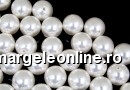 Perle Ideal cu un orificiu, white pearl, 4mm - x4