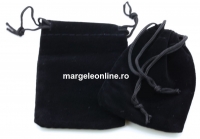 Saculet catifea, negru, 9x7cm - x5
