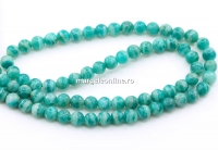 Margele Amazonit brazilian , rotund, 5mm