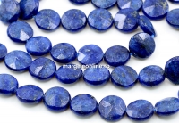 Margele Lapis lazuli, disc fatetat, 12mm