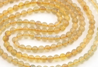 Margele Cuart galben, rotund, 4.5mm
