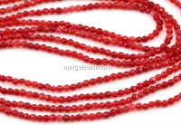 Margele Agate, rotund fatetat, caramiziu, 2.3mm