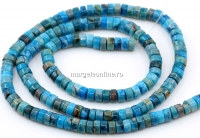 Margele Calsilica, disc heishi, 4.5mm