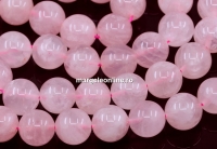 Margele Cuart roz super, rotund, 12mm