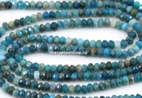 Margele Apatit, rondele fatetate, 3.8mm