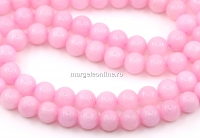Margele Jad, rotund, roz, 6.5mm