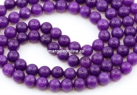 Margele Jad, rotund, mov intens, 6.5mm