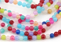 Margele Jad multicolor, rotund, 4.5mm