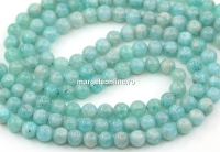 Margele amazonit peruvian natural, rotund, 5.5mm