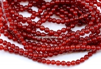 Margele Carneol, rotund, 4mm
