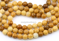 Margele Jasp pictat, rotund, 6mm