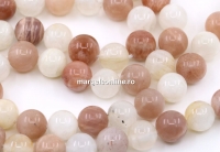 Margele Piatra lunii naturala, rotund, 10mm