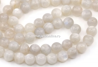 Margele Piatra lunii naturala, rotund, 8mm