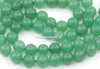 Margele Aventurin verde, rotund, 8.5mm