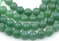 Margele Aventurin verde, rotund, 10.5mm
