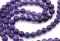 Margele Ametist, rotund, 8mm