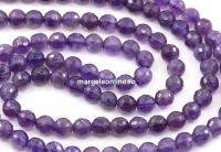 Margele Ametist, rotund fatetat, 6mm