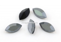 Preciosa navette, jet hematite, 10mm - x2
