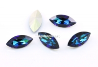 Preciosa navette, bermuda blue, 15mm - x2