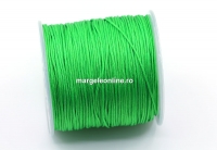 Snur matase pentru bratari, verde crud, 1mm - x5m