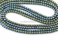 Margele Hematit, tub, kaki, 2.3x2.2mm