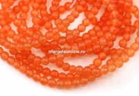Cat's eye beads, orange, 4mm
