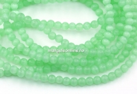 Margele ochi de pisica, vernil, 4mm