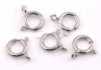 Incuietoare rotunda, argint 925 placat cu rodiu, 8mm - x1