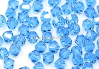 Swarovski, margele bicone, ReCreated Ice Blue, 4mm - x20