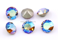 Swarovski, chaton ss34, Lt Colorado Topaz Shimmer, 7mm - x2