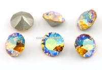 Swarovski, chaton ss39, Light Topaz Shimmer, 8mm - x2