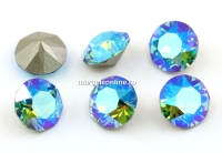 Swarovski, chaton ss39, Light Turquoise Blue AB, 8mm - x2