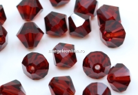 Preciosa, margele bicone, Vivid Siam, 4mm - x40