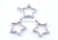 Charm stea argint 925 placat cu rodiu, 11x10mm - x1