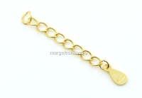 Lantisor martor extensie, ag925 placat cu aur light, 31mm - x1