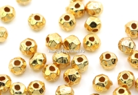 Margele decor, argint 925 placat cu aur, 3mm - x1