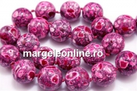 Colier cu margele din magnezit, rotund, 18mm